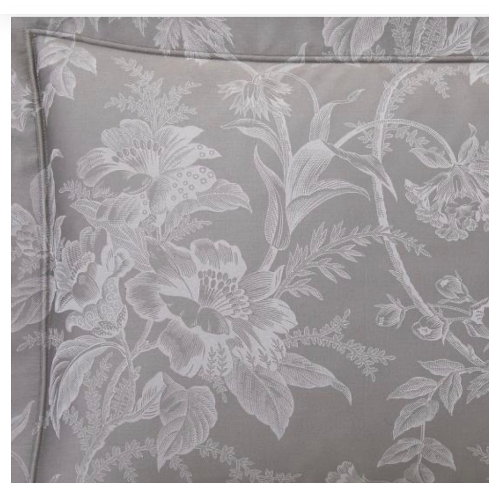Yves Delorme Paris Aurore Floral Organic Cotton Euro Pillow Shams Set of 2 - Picture 3 of 11